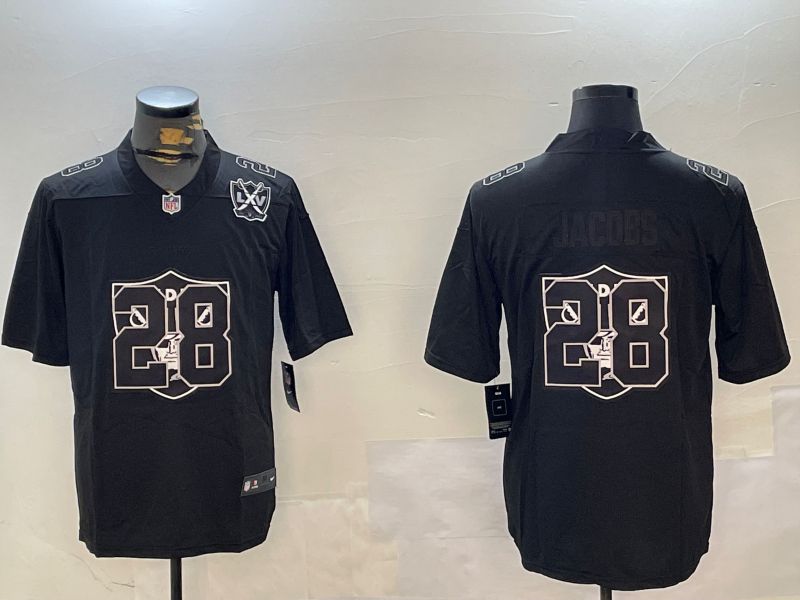 Men Oakland Raiders #28 Jacobs Black 2024 Nike Limited NFL Jersey style 12301->san francisco 49ers->NFL Jersey